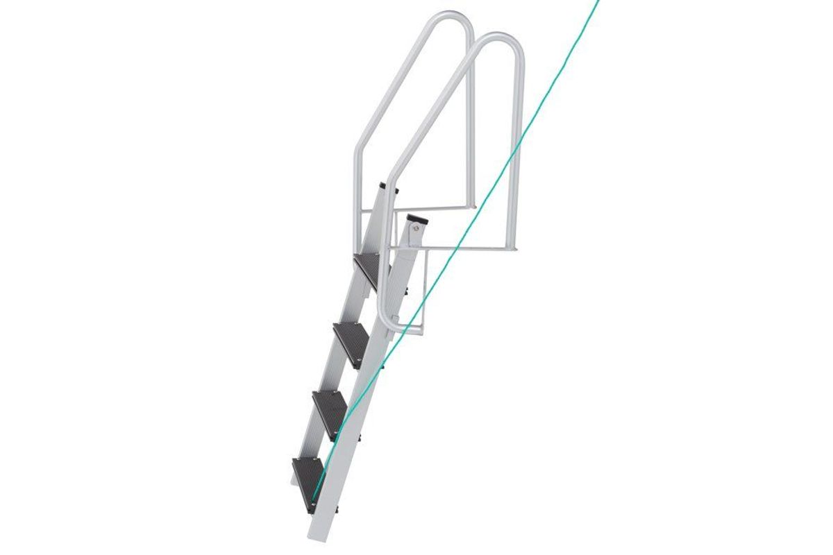 Badetrapp - Bryggestige Foldbar Med 4 Trinn - Aluminium