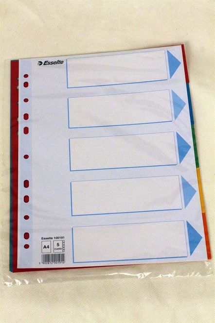 Hovedbilde Skilleark 5-Delt A4
