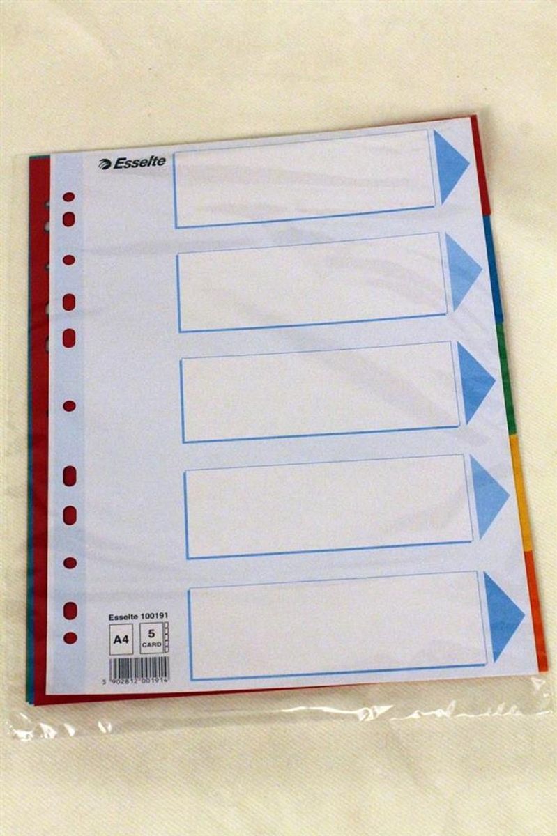 Skilleark 5-Delt A4