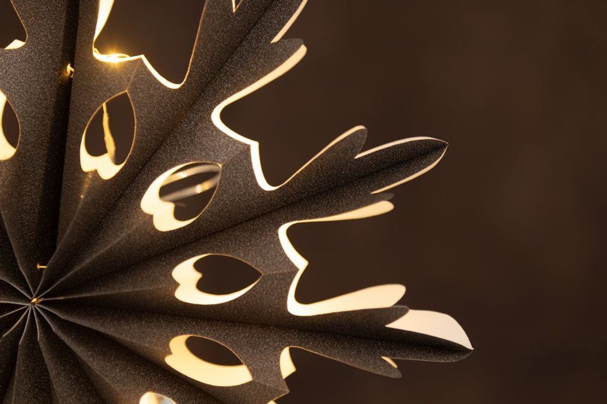 Adventsstjerne -  Snowflake med 20 Led-Lys