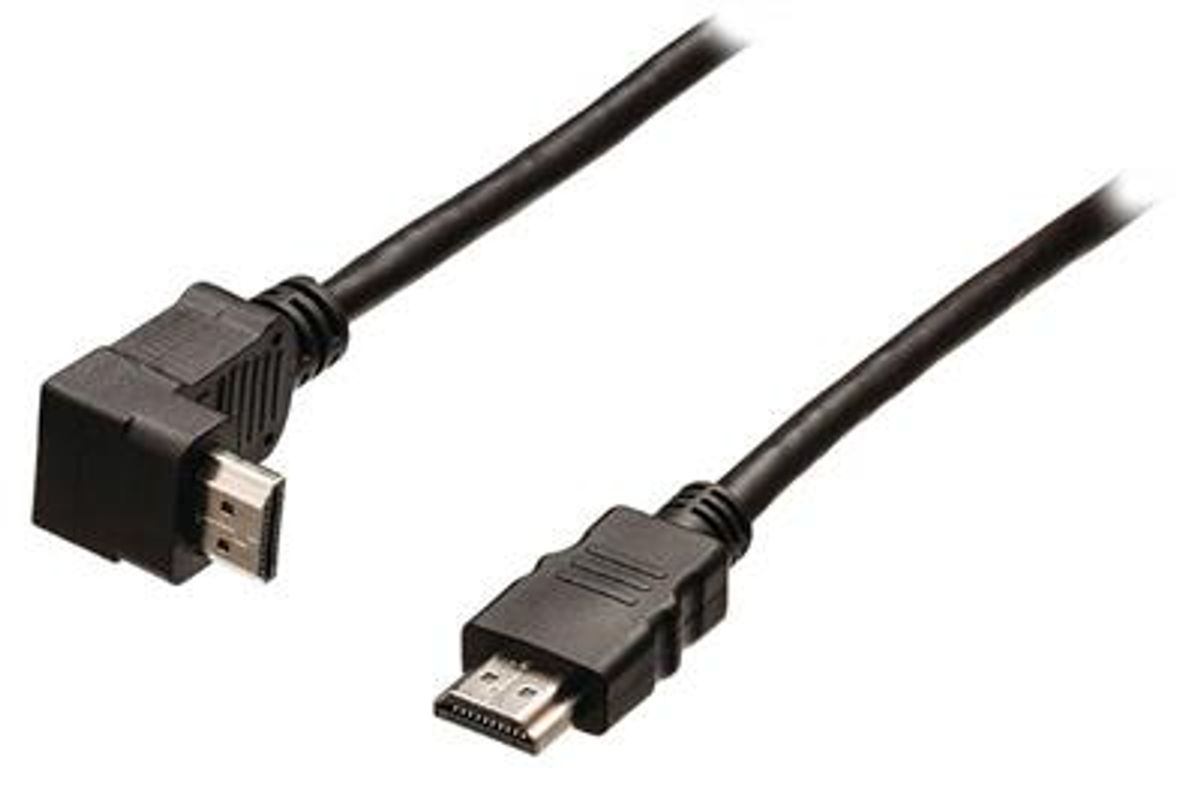 HDMI-Kabel 3,0 meter med 90° vinkel - Sort