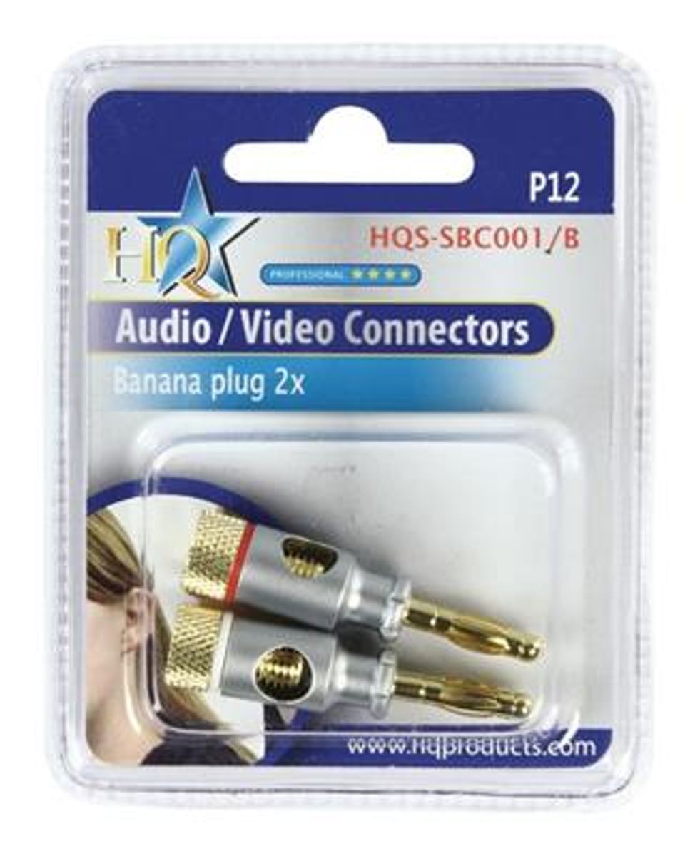 Banana Connector Male Metal Silver - Hann