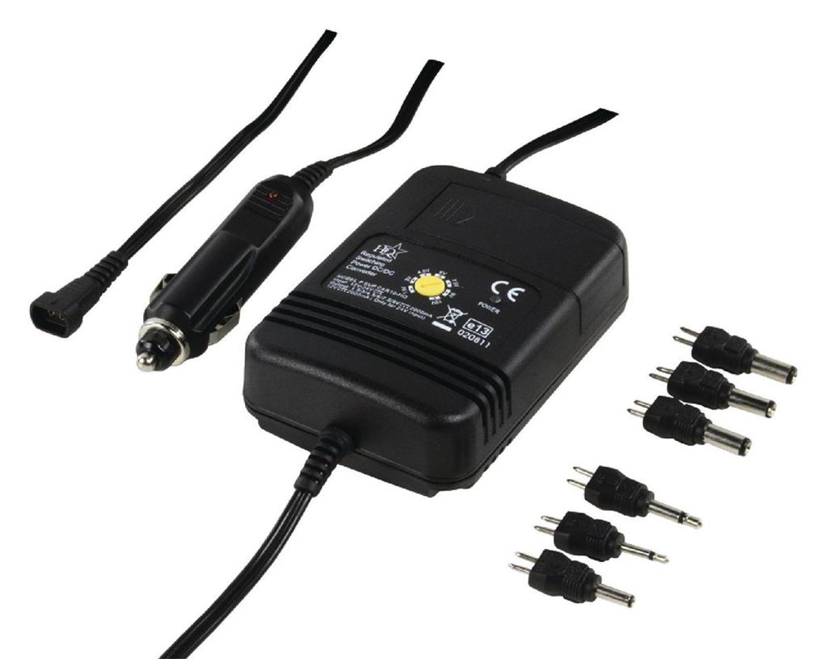 Universal DC Strømadapter 1.5 VDC / 3 VDC / 4.5 VDC / 6 VDC / 7.5 VDC / 9 VDC / 12 VDC 2.0 A