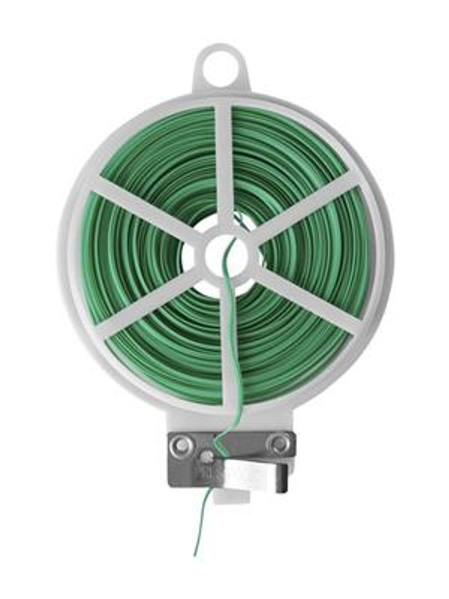 Plastbelagt jerntråd - For oppbing og mye annet. - 100 Meter med kutter.