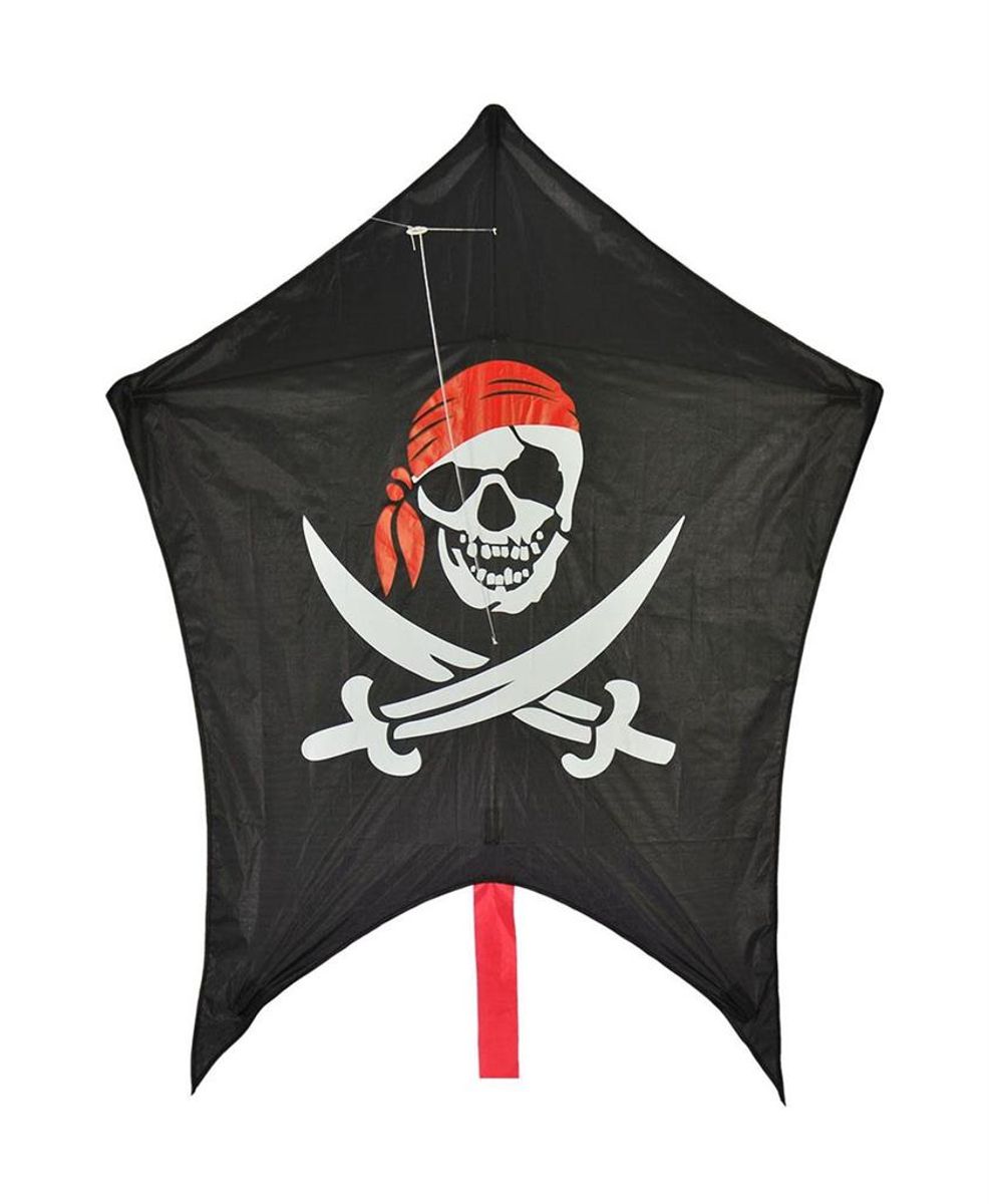Drage - Piratdrage - 100x120cm med 30 meter Line