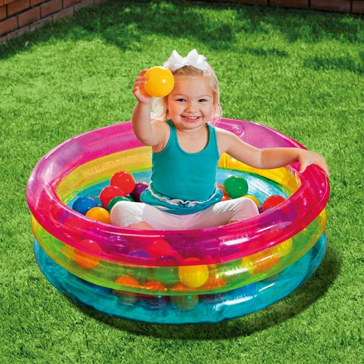 Basseng med Baller - Baby Ball Pool inkludert 50 Stk Baller - Intex