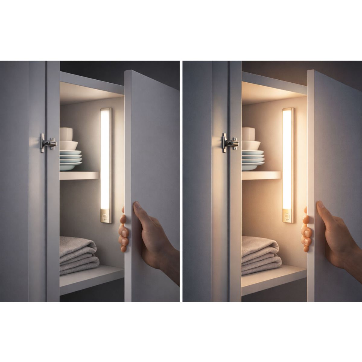 LED Line Belysning  - Lys for Skap og mørke kroker - Bevegelsessensor - Oppladbar Lampe