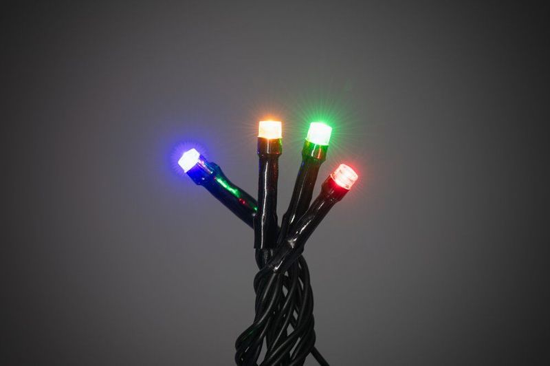 Julelyslenke 600 LED Flerfarget (Multicolor) – 30 m Utendørs Julelys IP44 (230V Nettdrift)