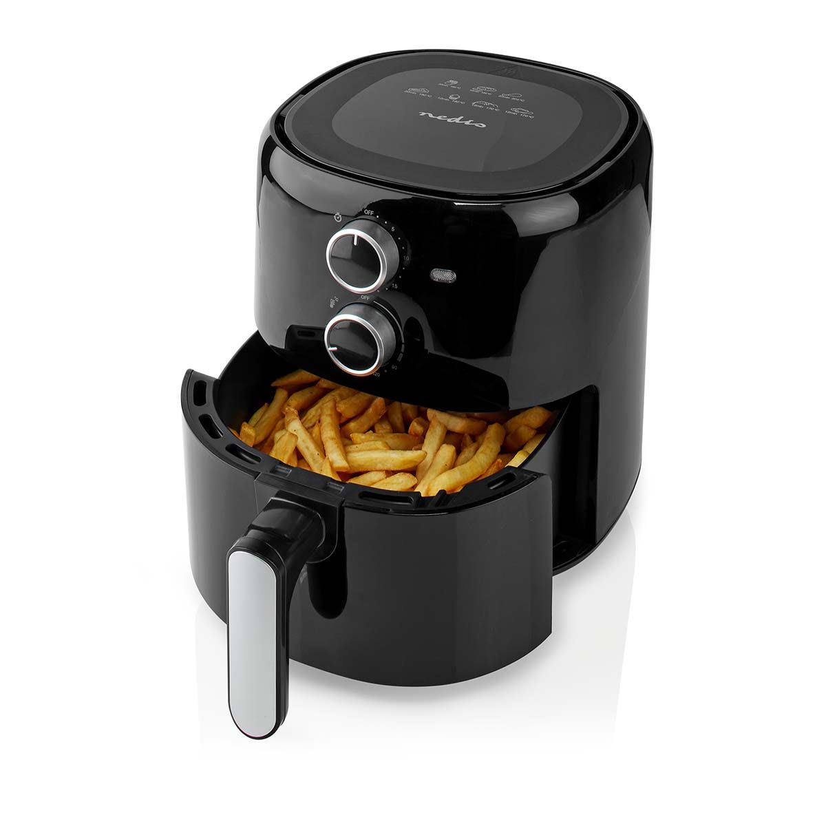 Air Fryer, 3 Liter, 30 min timer - Sort - Nedis