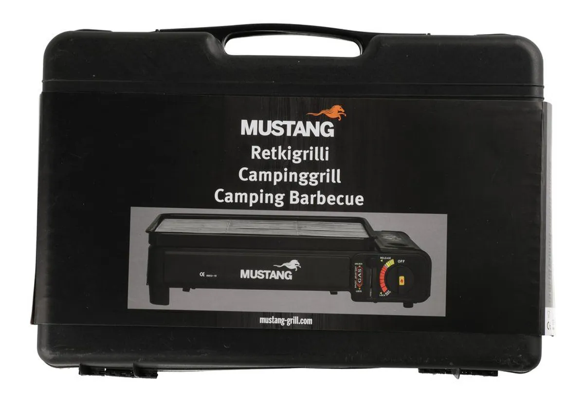 Bærbar Gassgrill i Koffert for Camping, Båt og Tur - Mustang