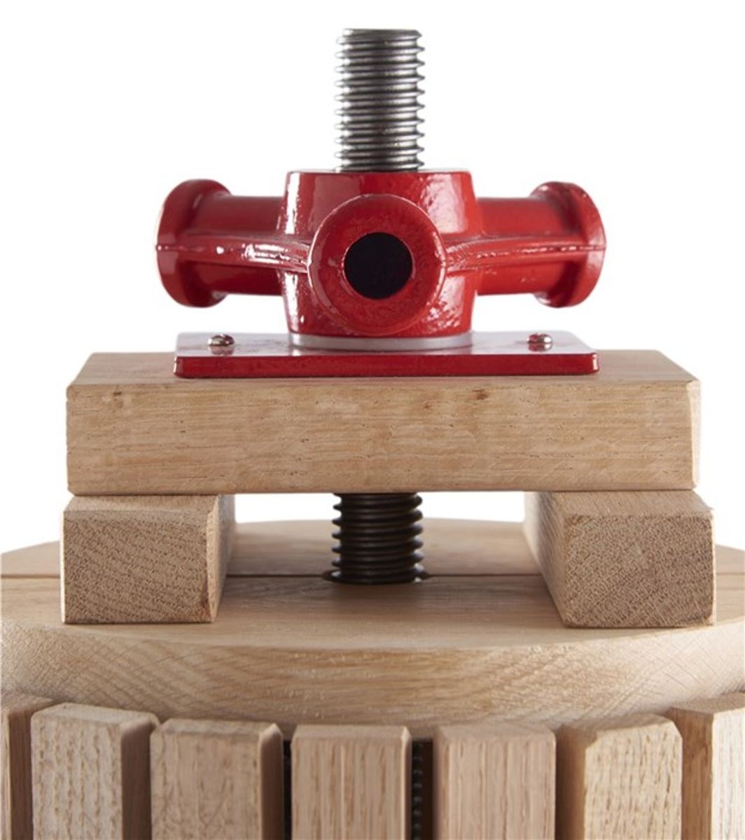 Saftpresse 18 Liter - Fruktpresse i stål og tre til fremstilling av juice, cider og saft