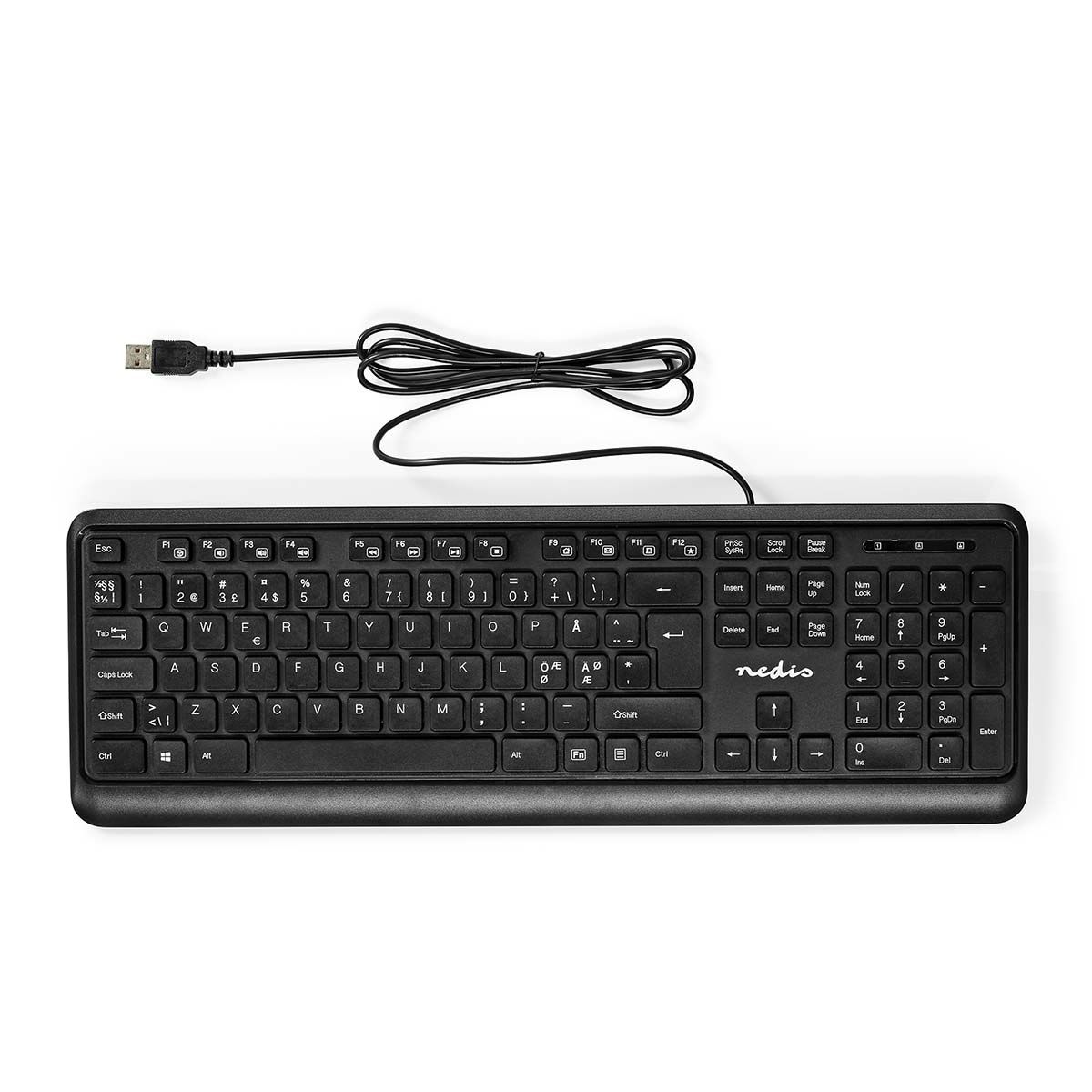 Tastatur For PC - Nordisk Språk - Kablet Standardmodell - Nedis