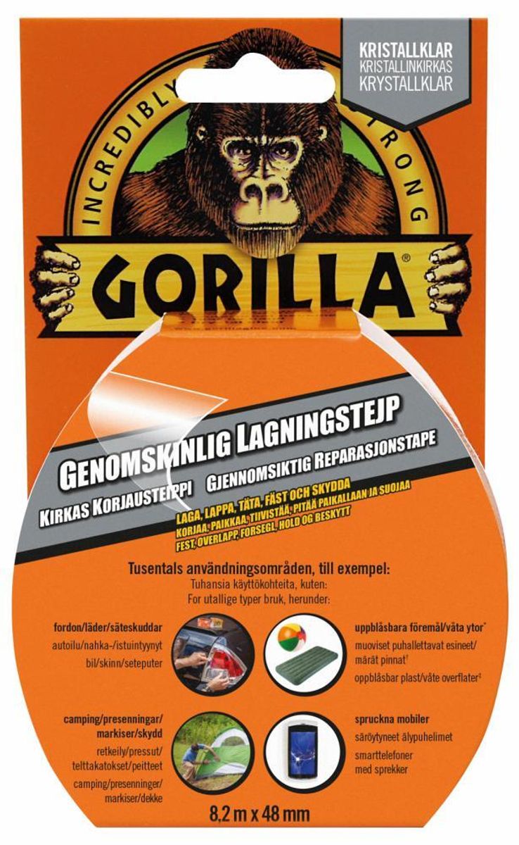 Gorilla Tape - Klar reparasjonstape - 48 mm - 32 meter