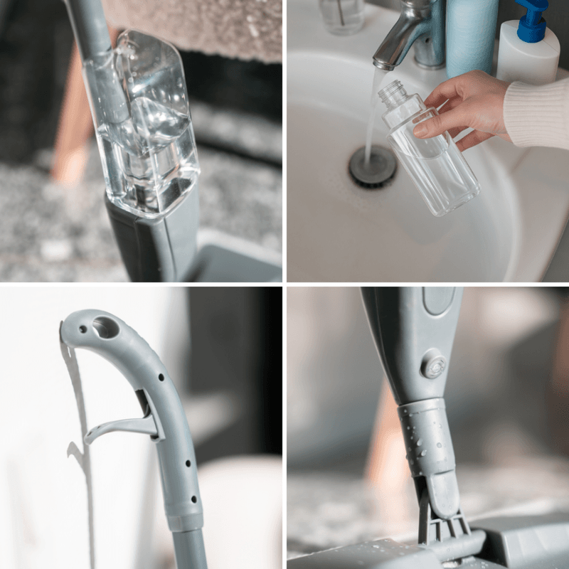 Spraymopp for Gulv med Mikrofiber – Superlett Gulvmopp med Spraytank (Kun 420g)