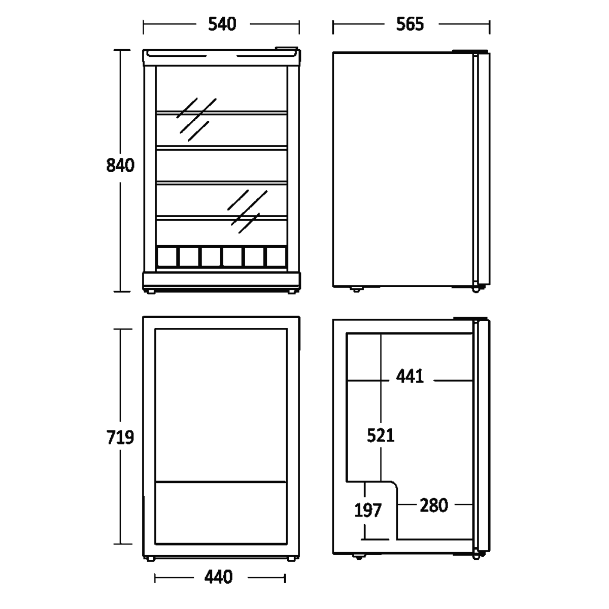 Kjøleskap Coca Cola Med Glassdør - Høy versjon