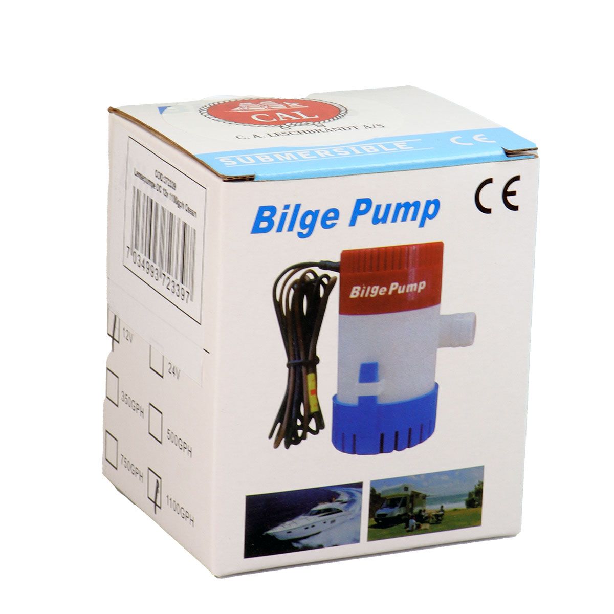 Lensepumpe DC 12v - 4100 Liter/t