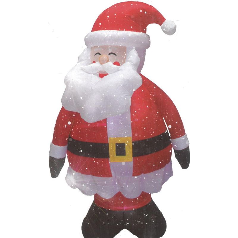 Gigantisk Oppblåsbar Nisse med Led-Lys - 150cm - KNALLPRIS!