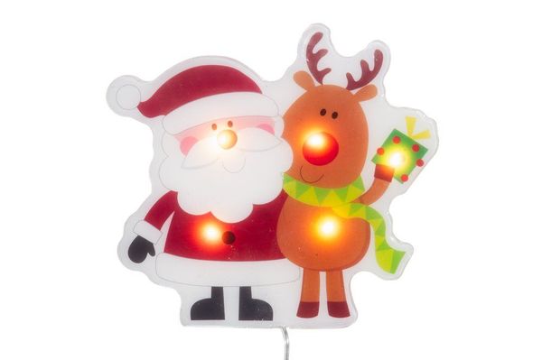 Hovedbilde Window Sticker med Julemotiv og Led-Lys