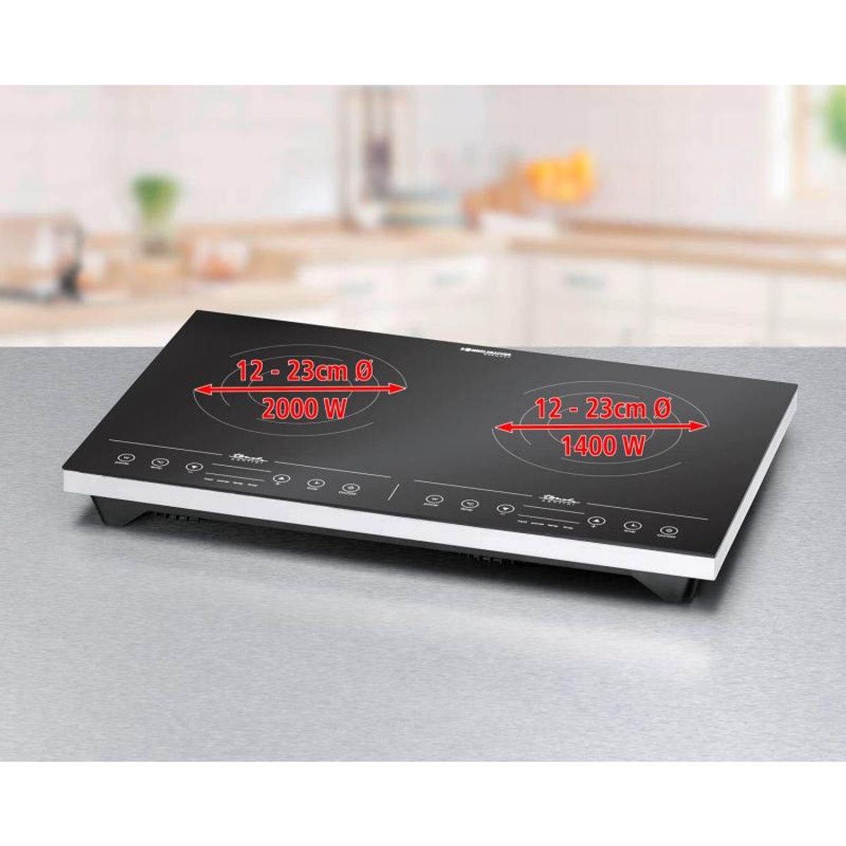  Dobbel induksjonskokeplate Rommelsbacher 3400W 