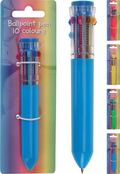 Hovedbilde Penn med 10 Farger - Morsom Penn for store og små