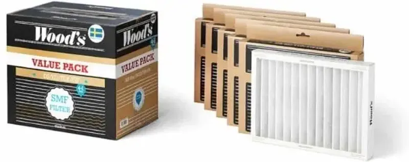 Filter til Woods Avfuktere Modellene DS / ED / TDR / SW / DK / LD - 5 stk i pk
