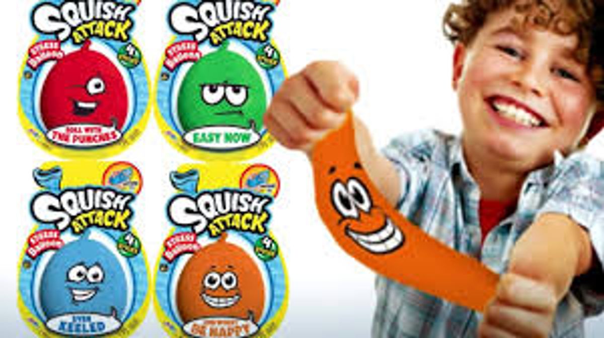 Sanseball, Stressball - Jaru Squish Attack Ball - Klem, strekk og tøy