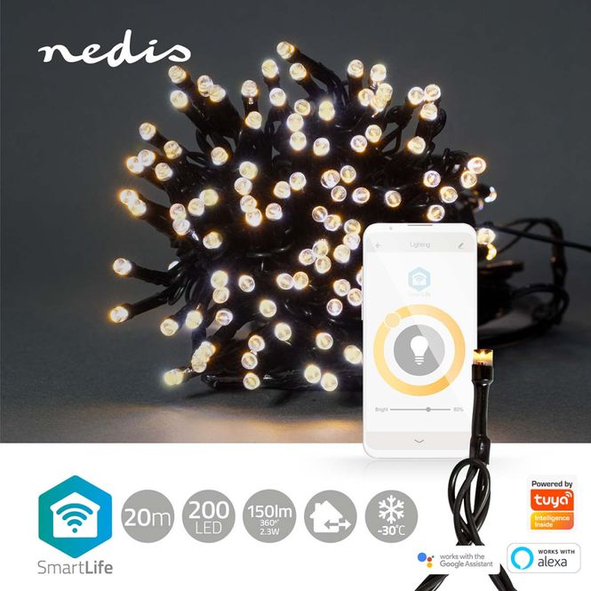 Hovedbilde Julelys SmartLife Varm Hvit - 20m - 10 LED per ...