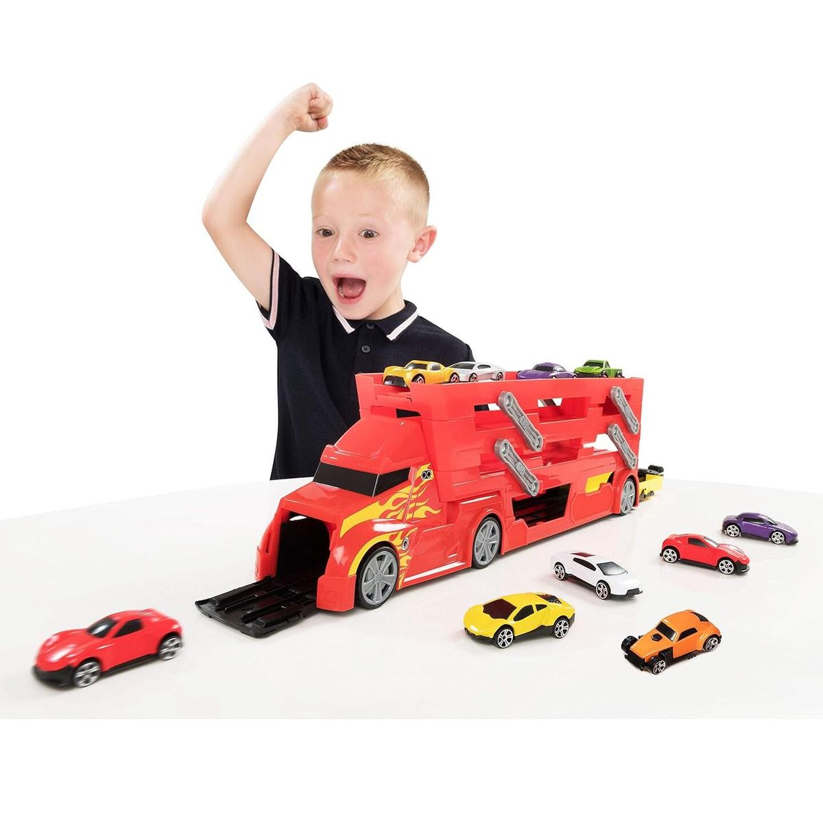 Teamsterz Metro City Launcher Transporter med 5 Biler