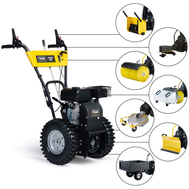 Bensindrevet Kombimaskin - Snøfreser, snøskraper - feiemaskin - 212cc m. 230V Elstart – Texas Combi 800TGE 90068066