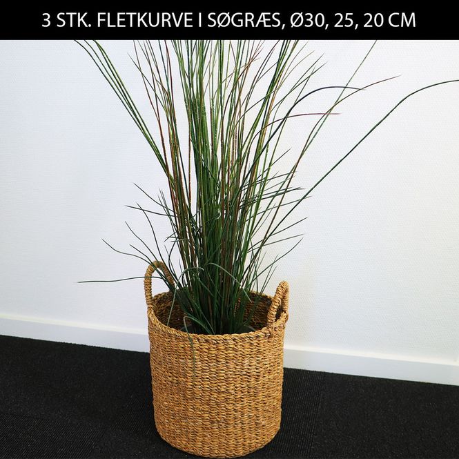 Hovedbilde Flettekurver i Seagrass i Sett med 3 stk