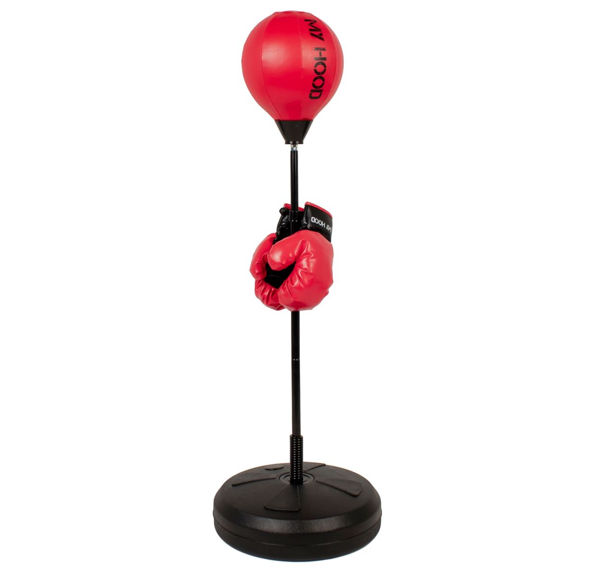 Bokseball - Punchingball på stativ inkludert hansker - My Hood