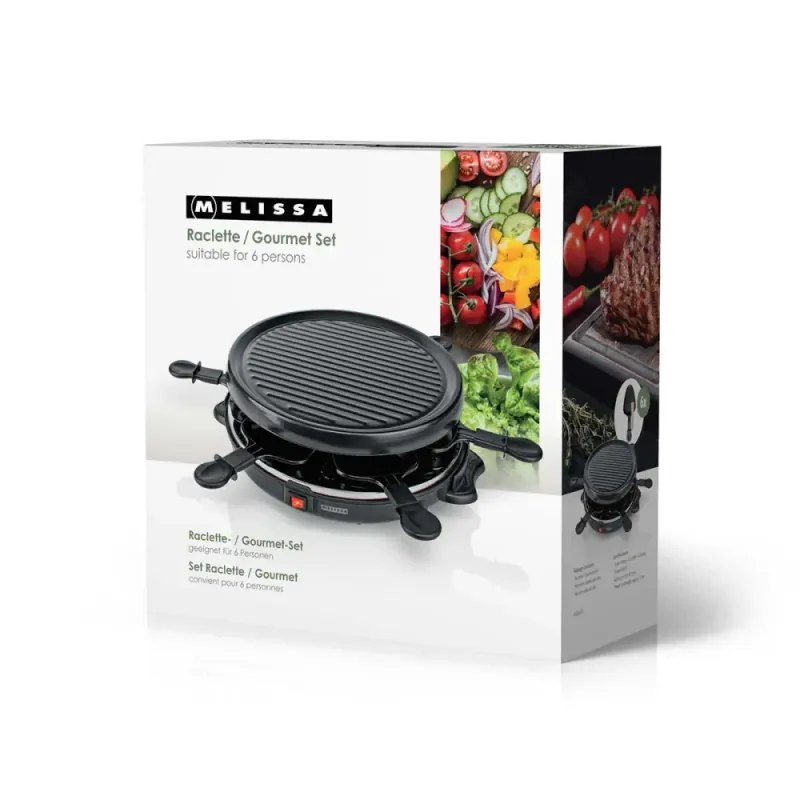 Gourmet Raclette Grill Rund For Opptil 6 Personer