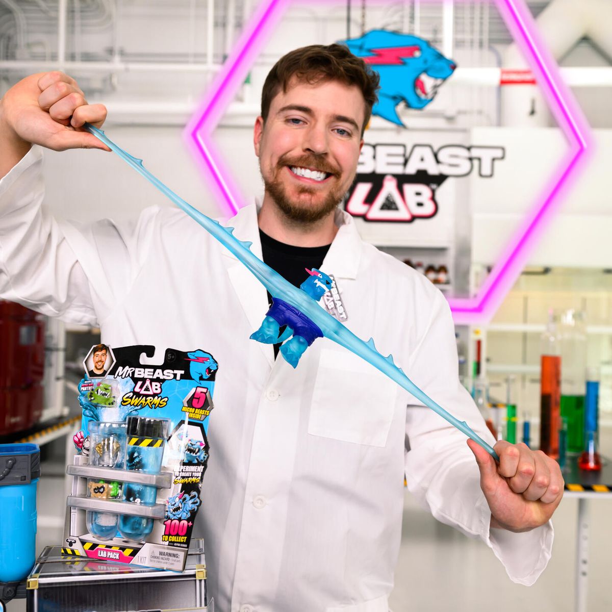 Mr Beast Lab Strech Hero Figur - Mr Beast Goo Jit Zu