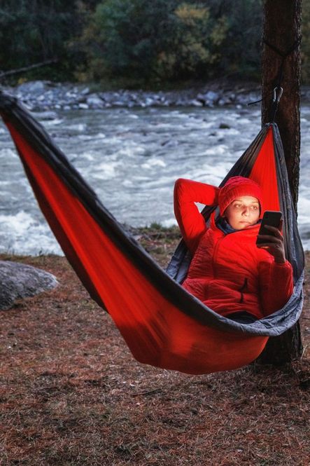 Hovedbilde Hengekøye til camping - Rød - Vekt kun 750 gram