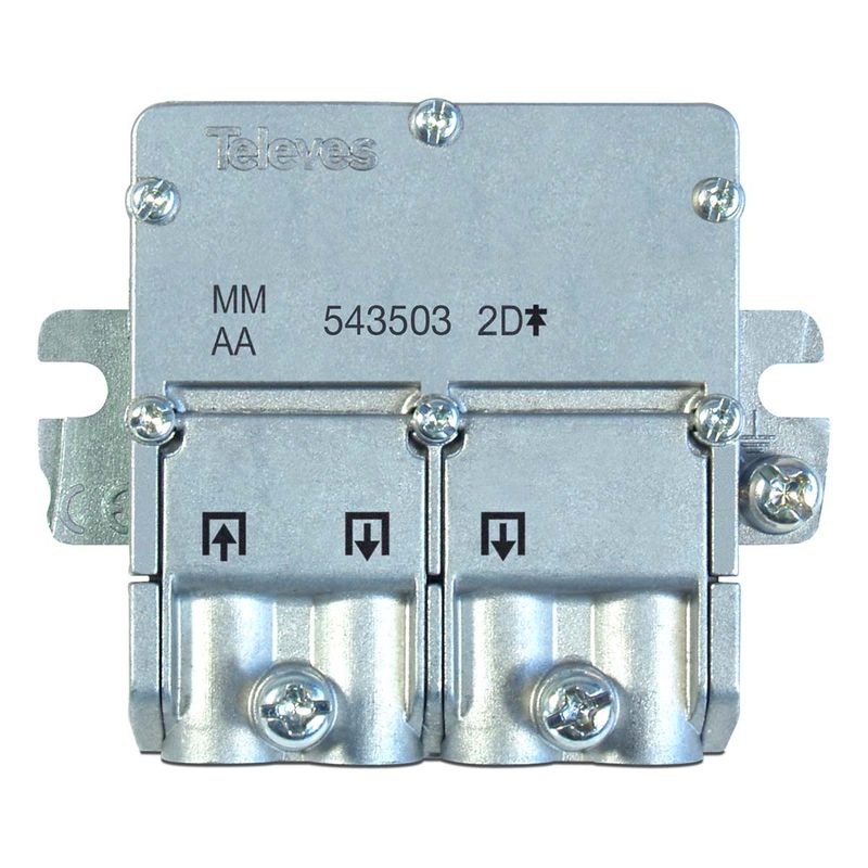 Parabolsplitter F-kontakt 4.4 dB / 5-2400 MHz - 2 utganger