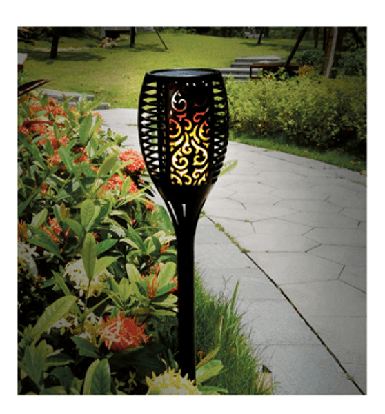 Hovedbilde Flammelampe med Solcelle eller USB Lading - Flott ...