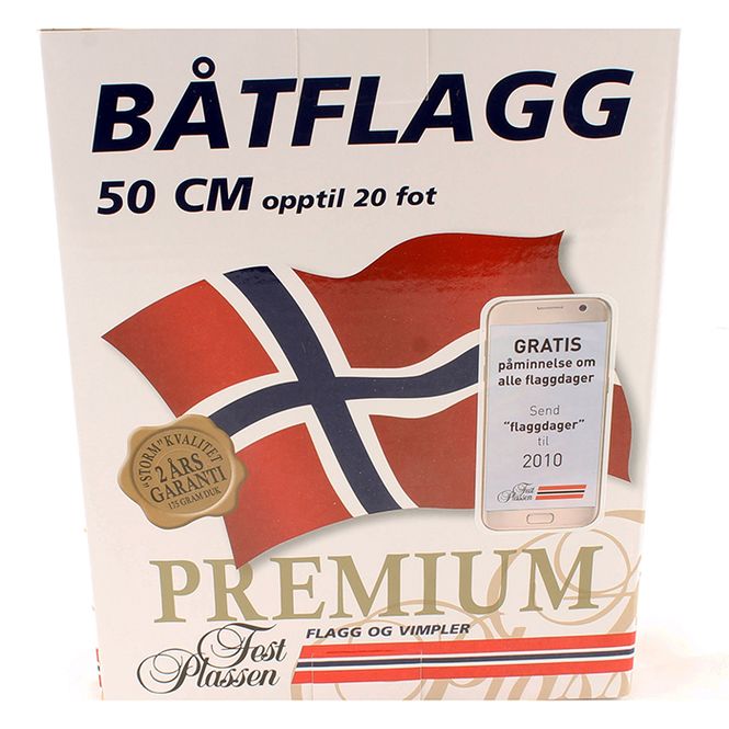 Hovedbilde Båtflagg 50x36cm - Båt Opptil 20 Fot