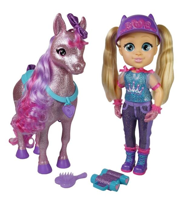 Hovedbilde Diana Dukke 33cm og Ponni med Manke og Hale som ...