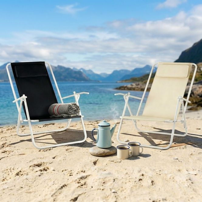 Hovedbilde Strandstol - Høy med Nakkepute - Assorterte ...