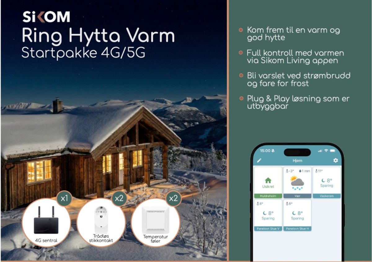 Ring Hytta varm Sikom Startpakke