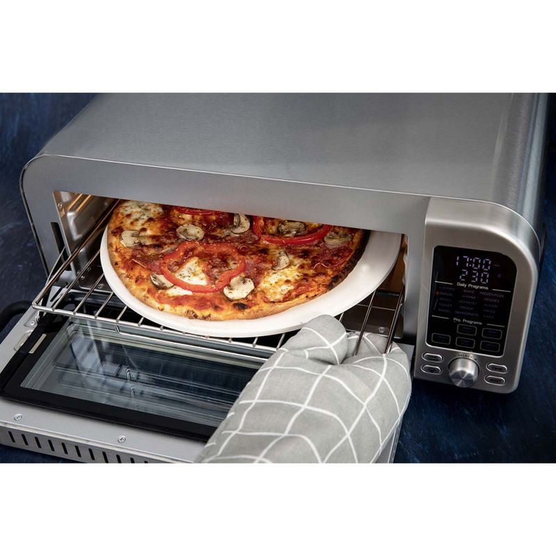 Pizzaovn - Luftfrityr 18 Liter 2000 Watt - 15 Funksjoner - Rustfritt Stål