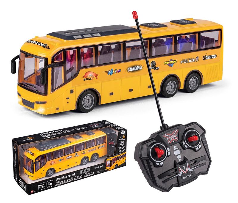 Fjernstyrt Buss 31cm - Fjernkontroll med alle funksjoner