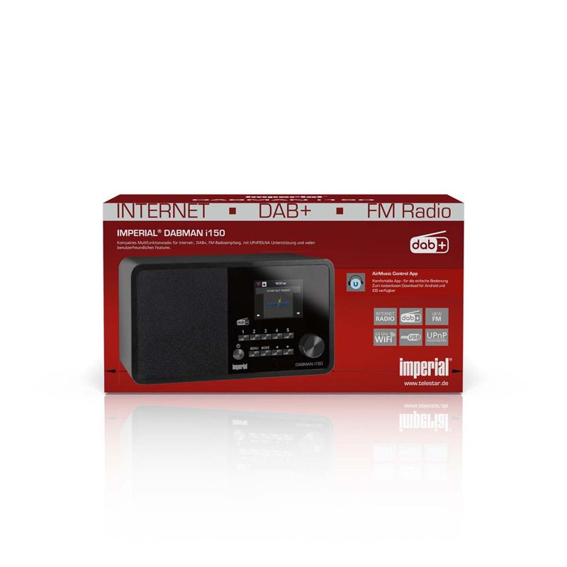 Dabman 150 Kompakt radio - DAB+ - Internett - Mange funksjoner