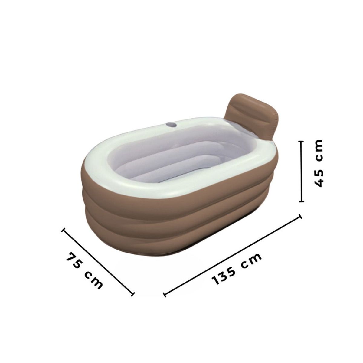 Badekar - Oppblåsbart Badekar 135x75x45cm
