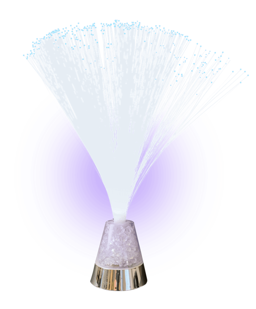 Optisk Fiberlampe - Led Ice Flake Lampe