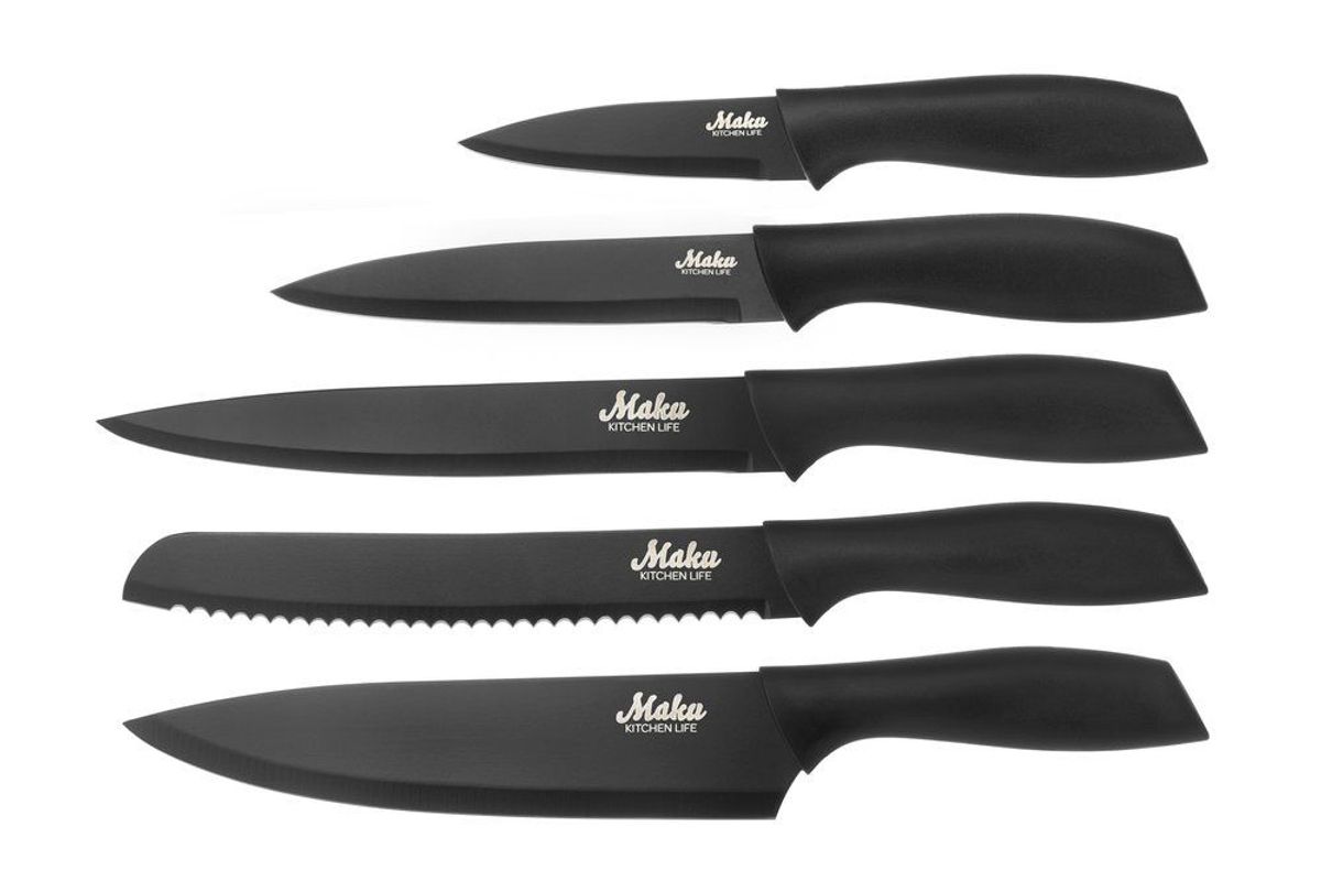 Knivsett 5 Deler i Sort - Maku