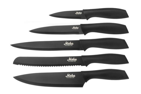 Hovedbilde Knivsett 5 Deler i Sort - Maku