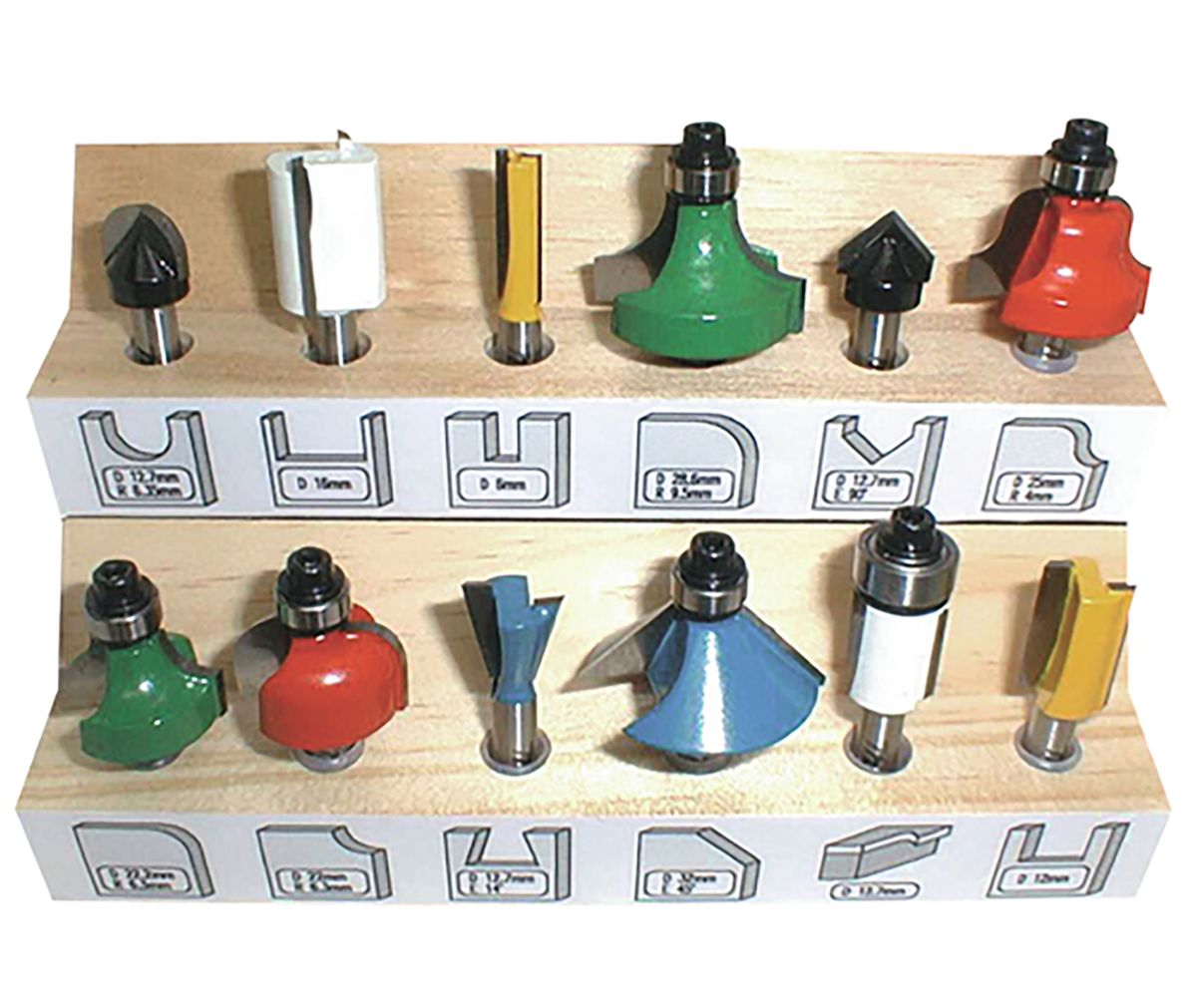 Makita Fresesett 8 mm 12 Deler