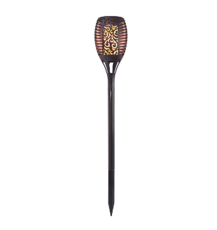 Flammelampe med Solcelle eller USB Lading - Flott Led Fakkellampe - IP65